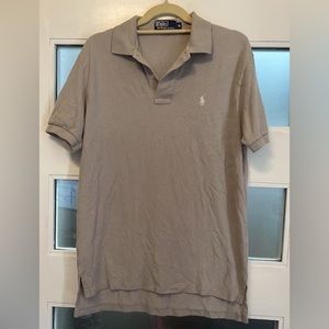 Men’s gray polo by Ralph Lauren. Size medium. Worn a few times.